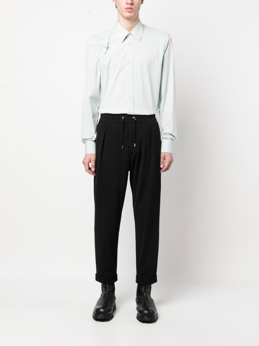 Balmain Drop-Crotch Cropped Trousers