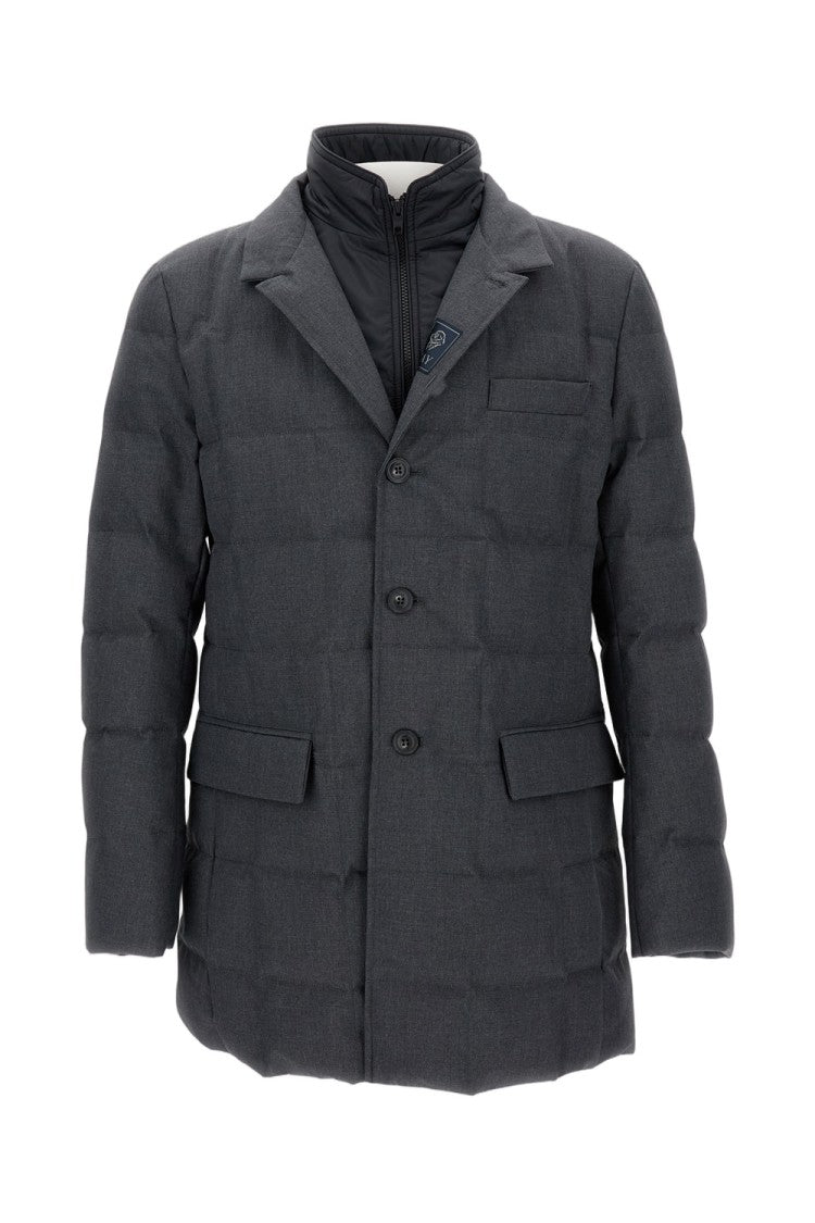 Fay Quilted Down Insulation Coat With High Collar