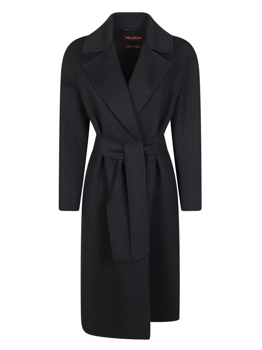 Max Mara Cles Italian Wool Wrap Coat