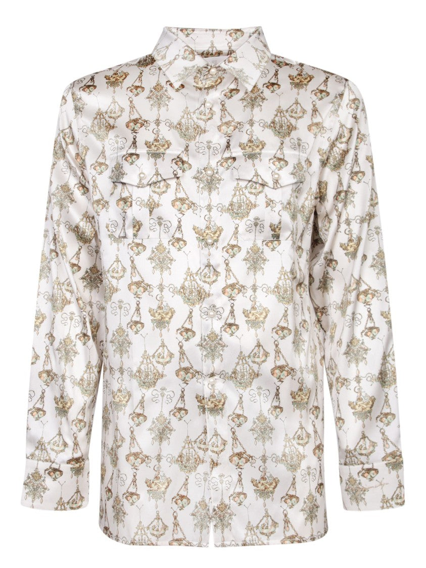 Givenchy Casual Shirt With Chandelier Print And Pearl Accents