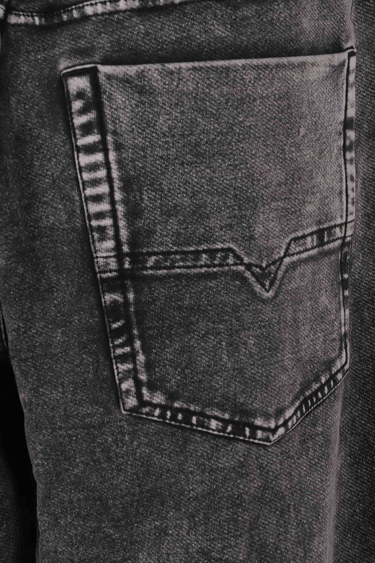Diesel Wide-Leg Stretch Pants With Drawstring Waist And Denim Effect