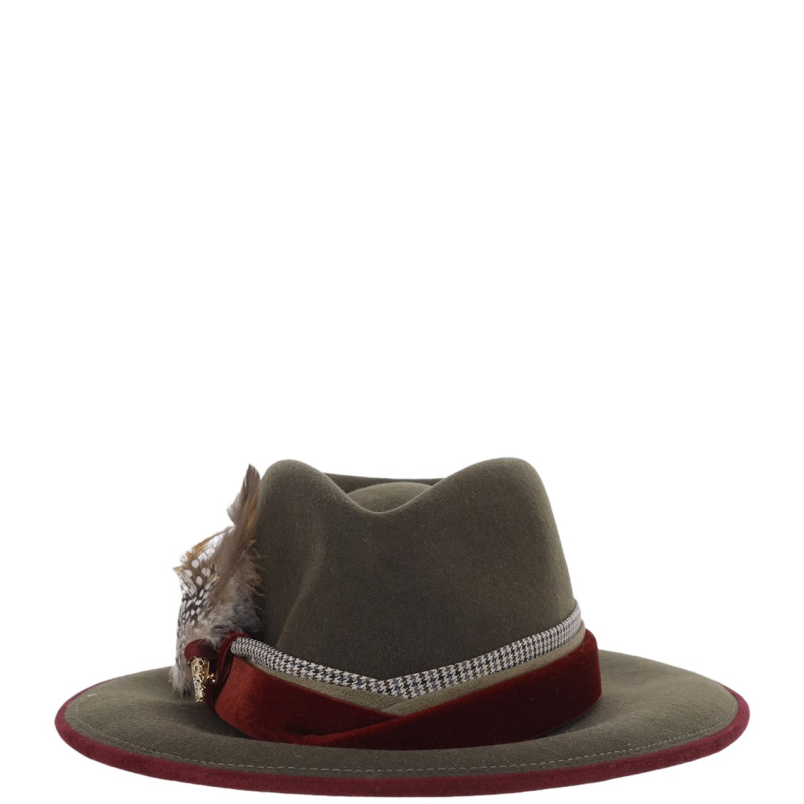Alexia Alvarez De Toledo Multicolor Feather-Brooch Wool Felt Hat