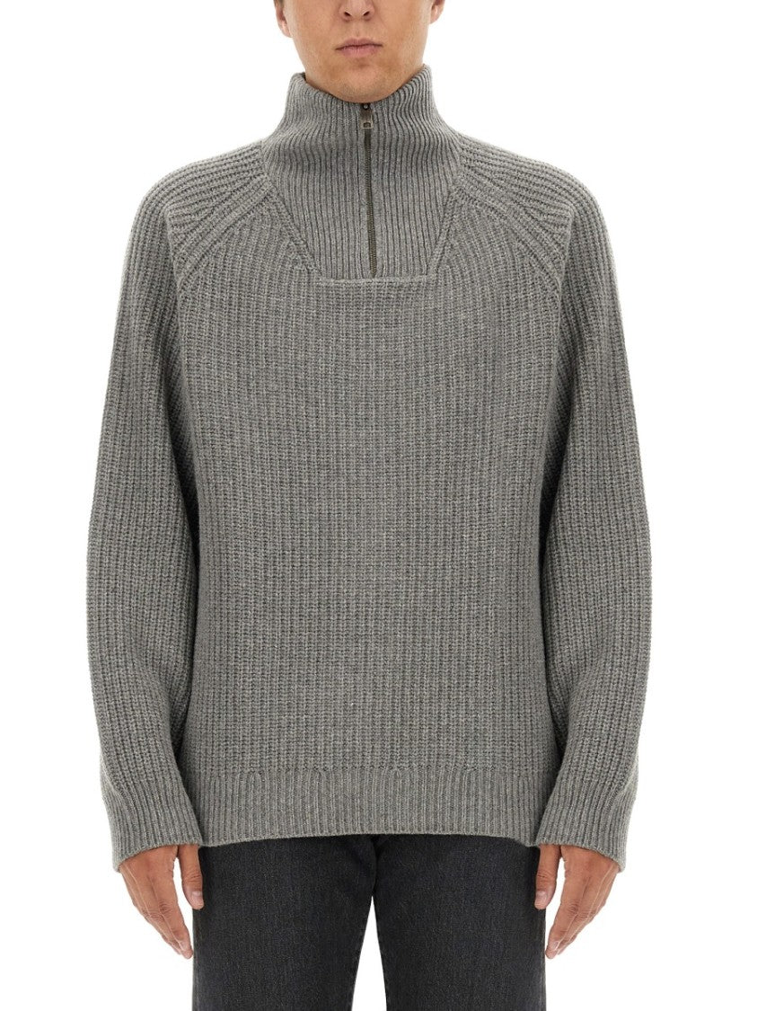 Carhartt Wip Textured Knit Sweater With Zip Closure