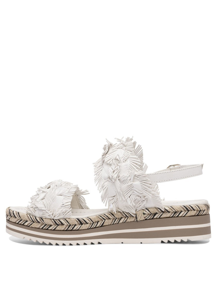 Pons Quintana Platform Sandals With Textured Woven Edge