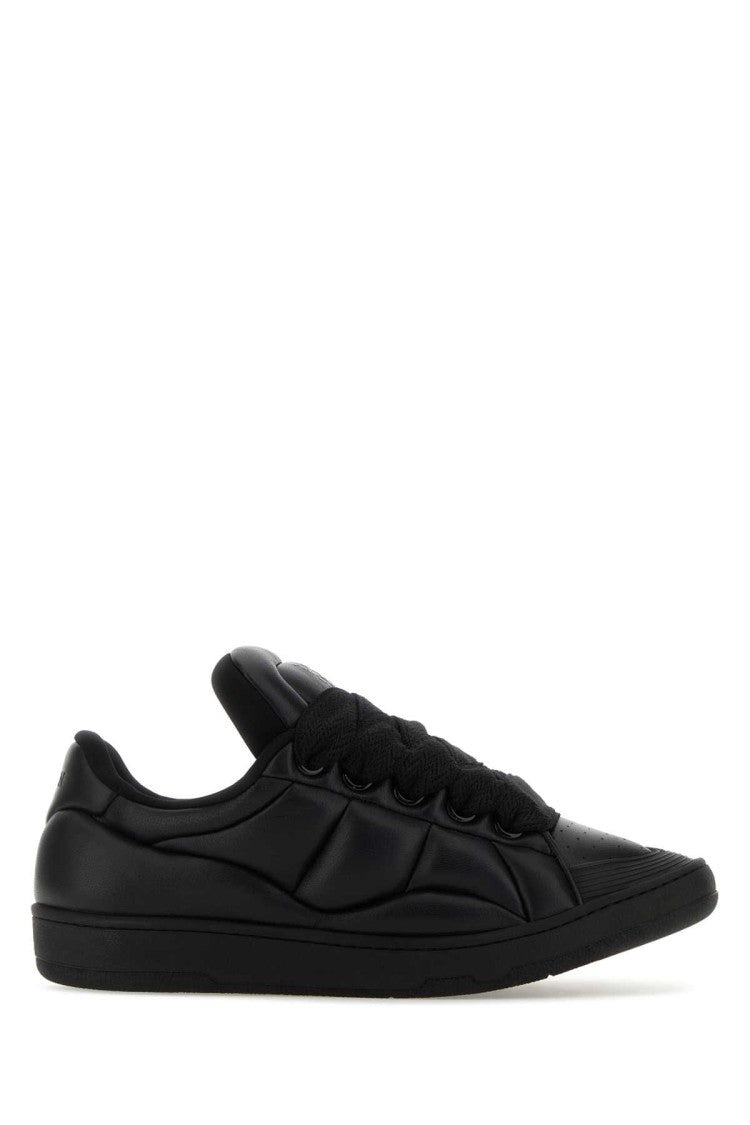 Lanvin Black Leather Curb Xl Sneakers