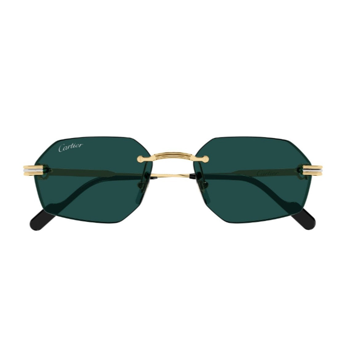 Cartier Gold Linea Première De Cartier Metal Geometric Sunglasses