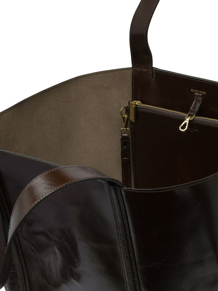 Golden Goose Shoulder Bag With Wavy Leather Design