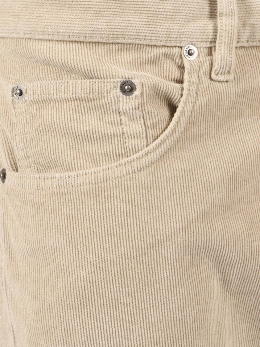Dondup Tailored Fit Cotton Blend Pants With Subtle Detailing