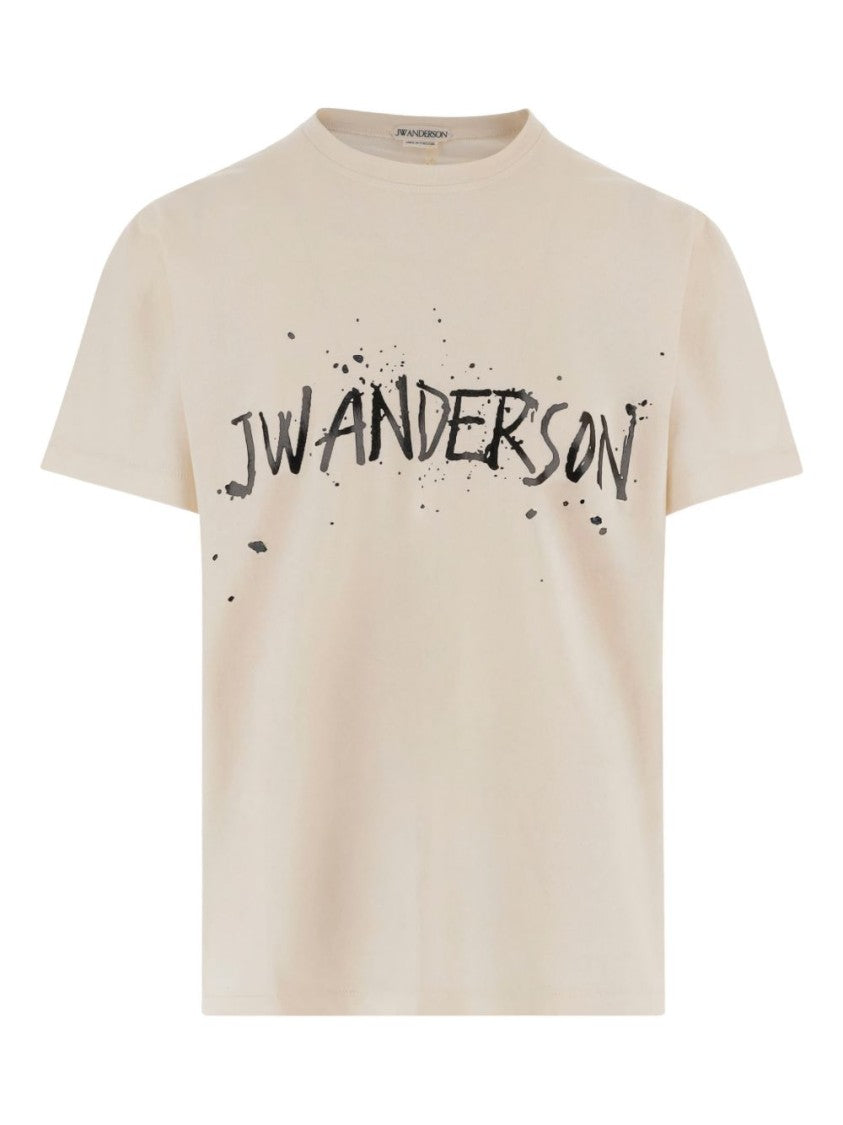 J. W. Anderson White Cotton Logo Print T-Shirt