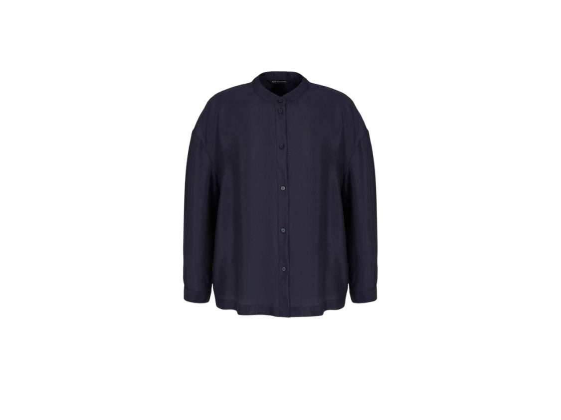 Armani Exchange Flowing Oversized Shirt With Mandarin Collar