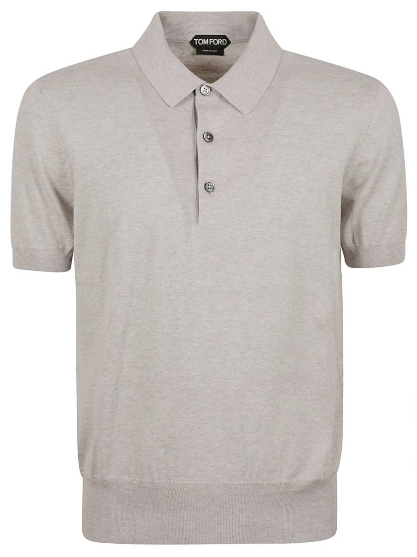Tom Ford Fitted Grey Polo Shirt