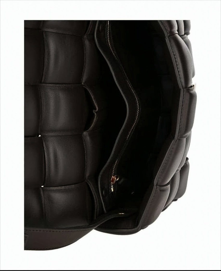 Bottega Veneta Padded Woven Lambskin Leather Shoulder Bag