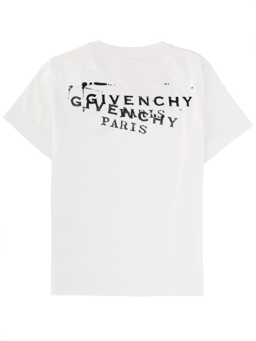 Givenchy Short-Sleeve Logo Prints Cotton T-Shirt