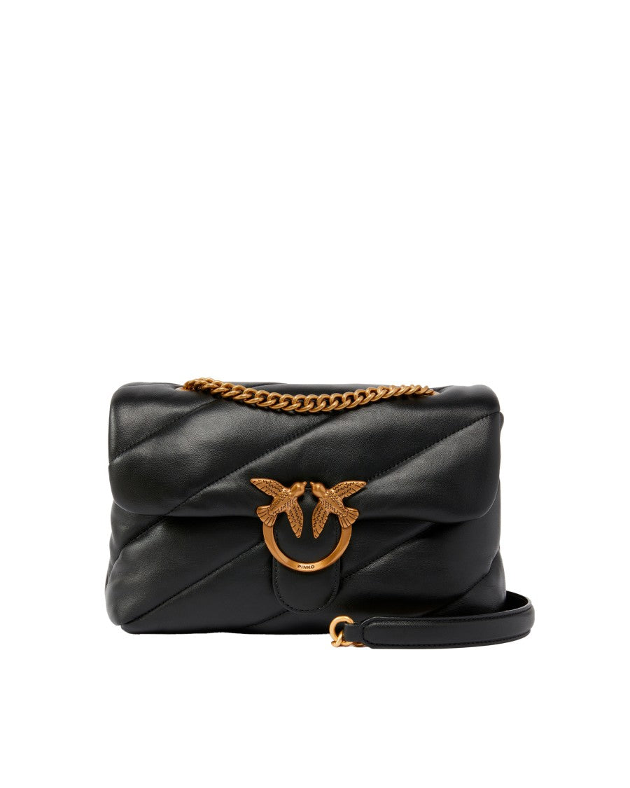 Pinko Medium Love Bag Puff Crossbody Bag In Black
