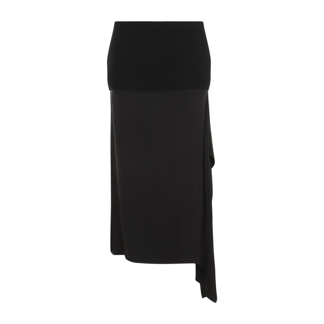 Jil Sander Wool Midi Skirt With Hem And Draping
