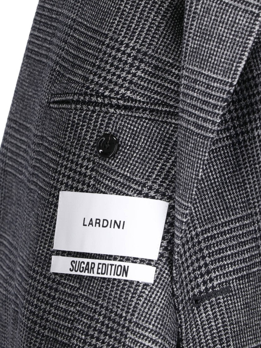 Lardini Grey Wool Pied De Poule Blazer