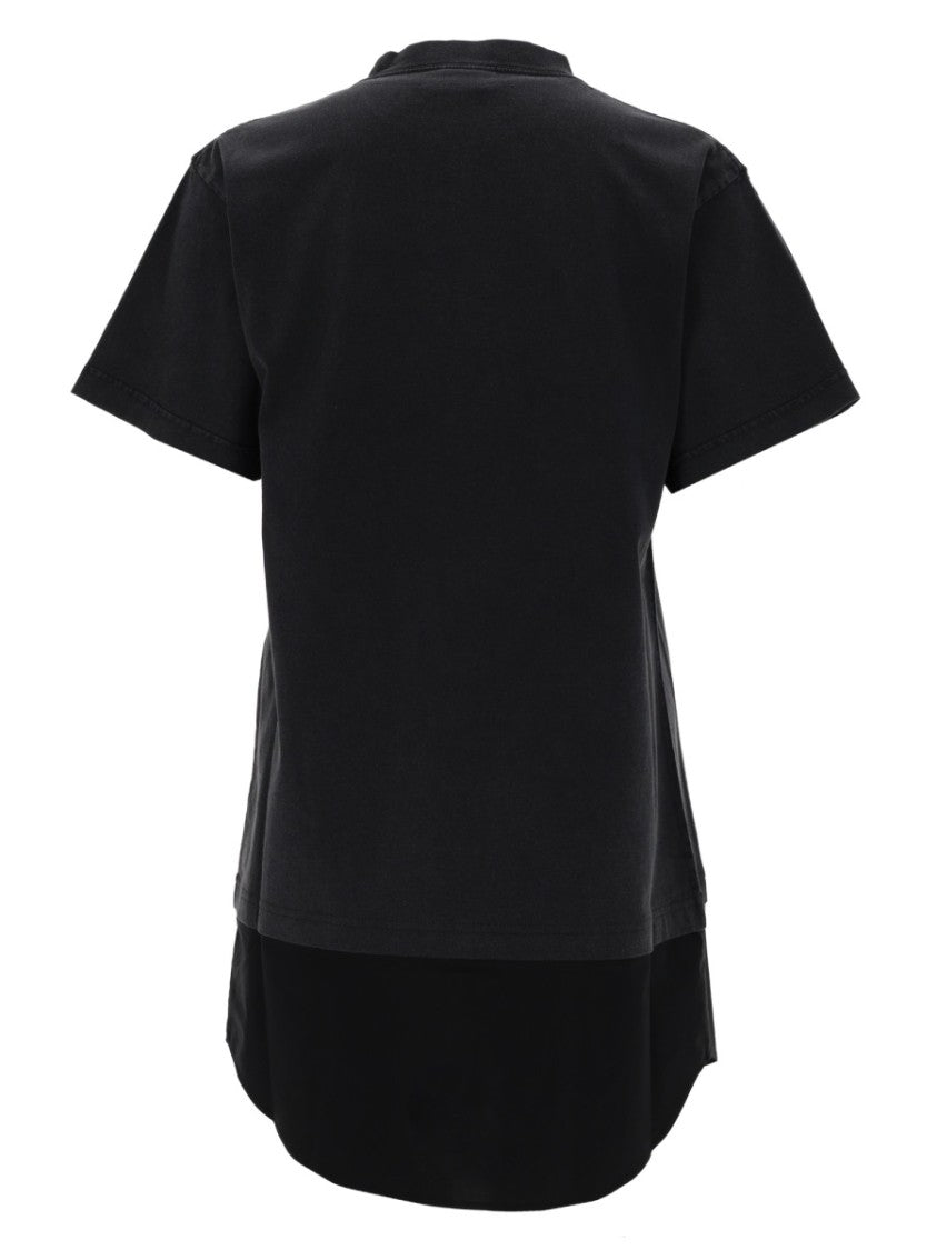Balenciaga Hybrid Design Black Dress With Extended Hem