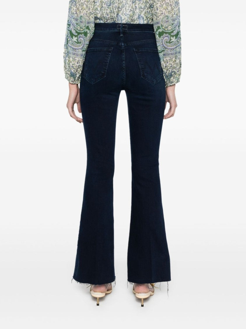 Mother High-Waisted Blue Jeans With Fitted Silhouette