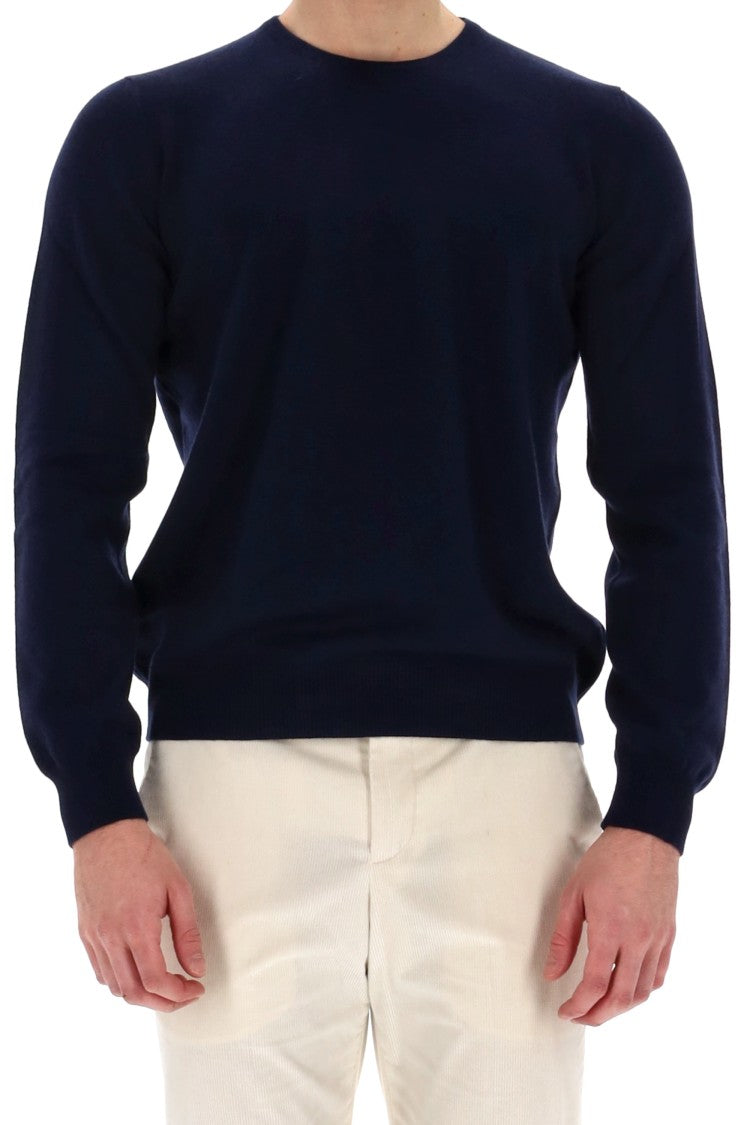 Barba Wool-Cashmere Crewneck Sweater
