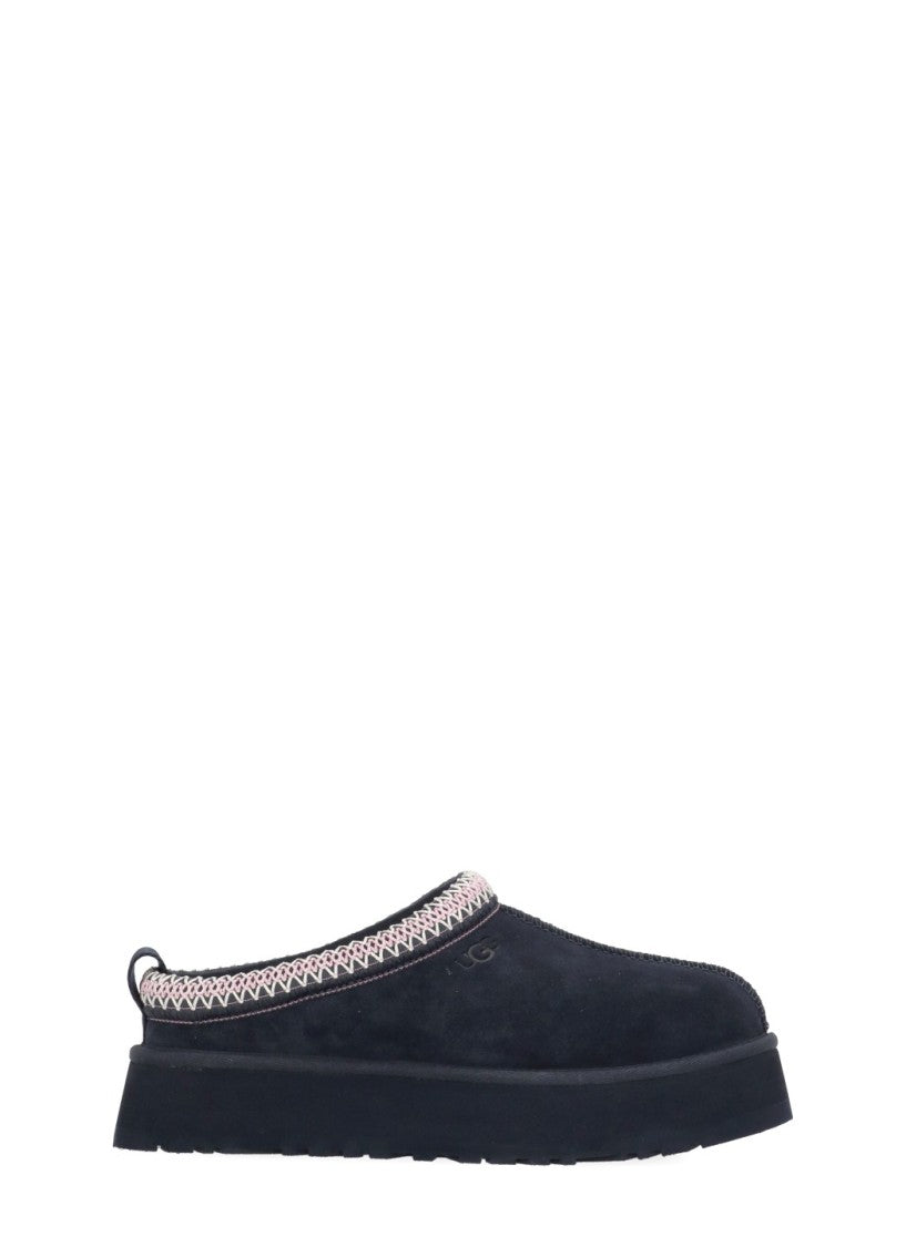 Ugg Blue Tazz Embroidered Suede Loafers