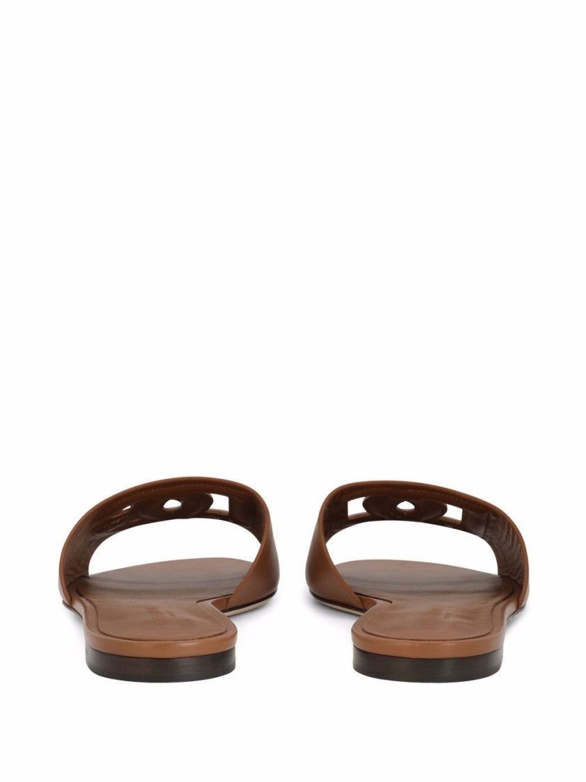Dolce & Gabbana Brown Sandals With Cut-Out Design