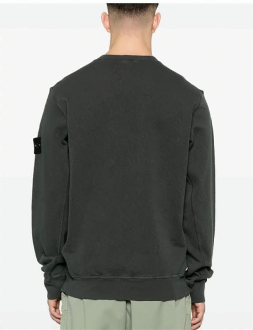 Stone Island Long-Sleeve Cotton Sweatshirt With Compass Logo Detail