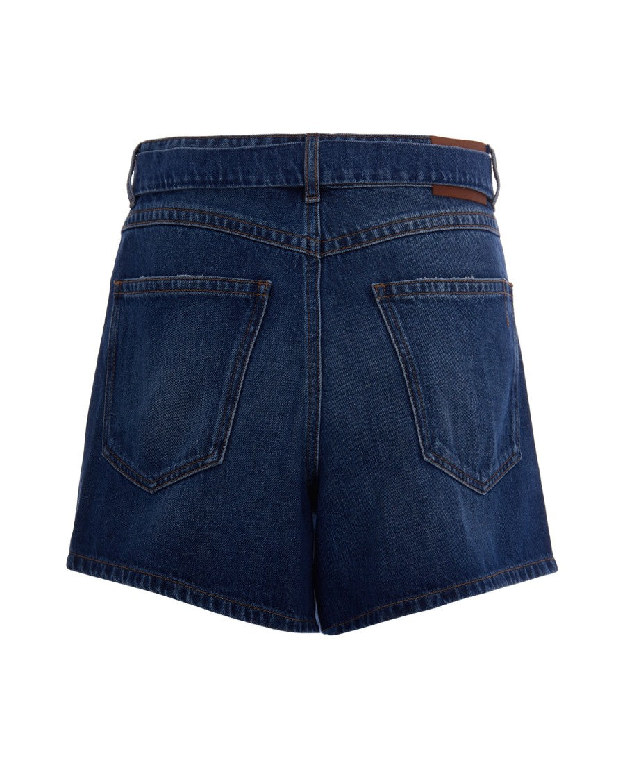 Sportmax Midnight Blue Denim Shorts