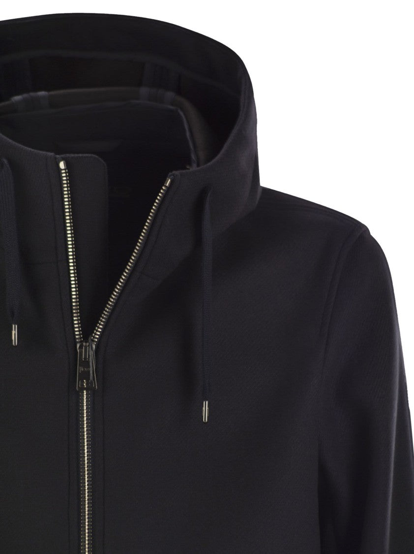 Herno Hooded Parka In Technical Fabric