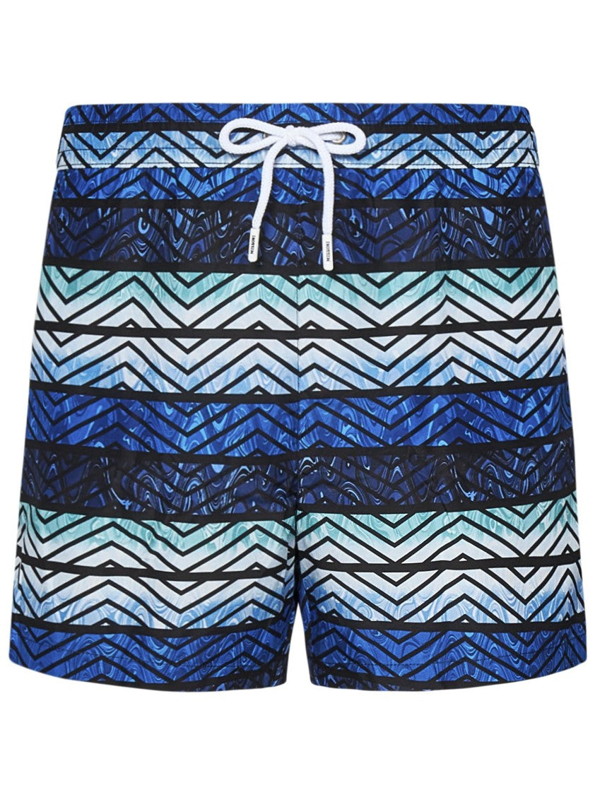 Missoni Striking Blue Degradé Striped Swimsuit
