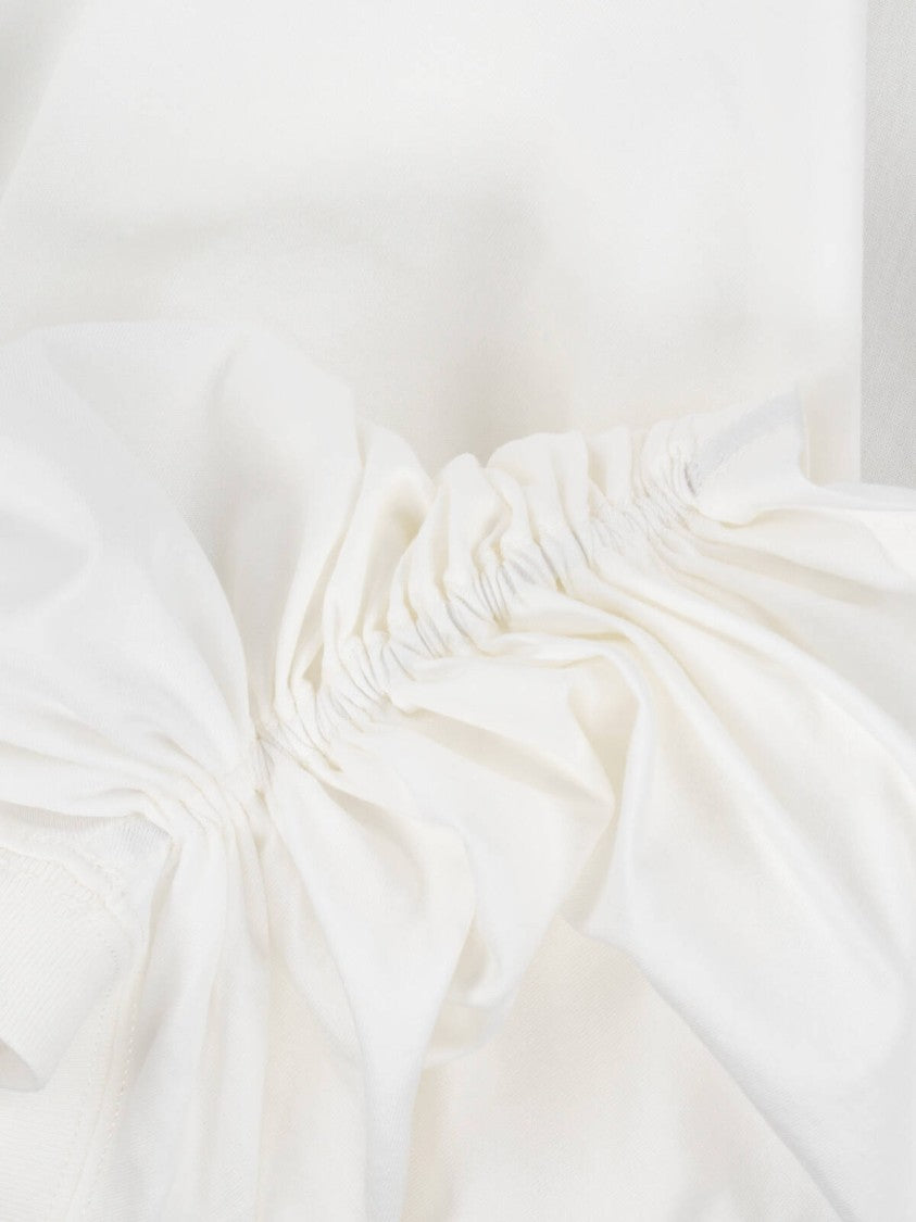 Courrèges White Asymmetrical Twist Unique Panel T-Shirt