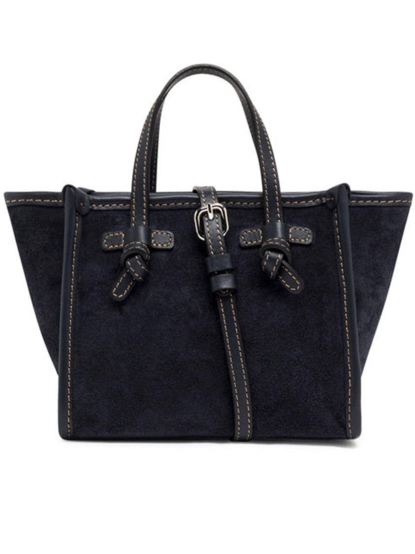 Gianni Chiarini Miss Marcella Black Suede Handbag