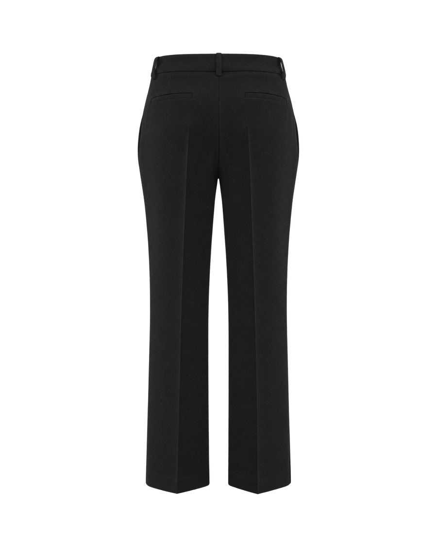 P.A.R.O.S.H. Black Tailored Mid-Rise Straight-Leg Pants