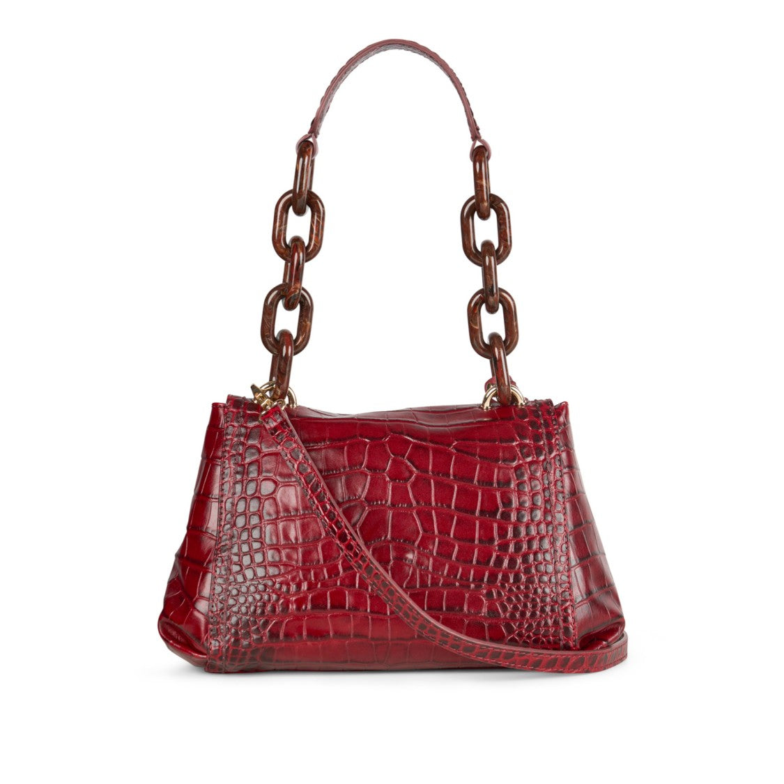 Plinio Visona' Borsa Miami In Pelle Stampa Cocco Vinaccia