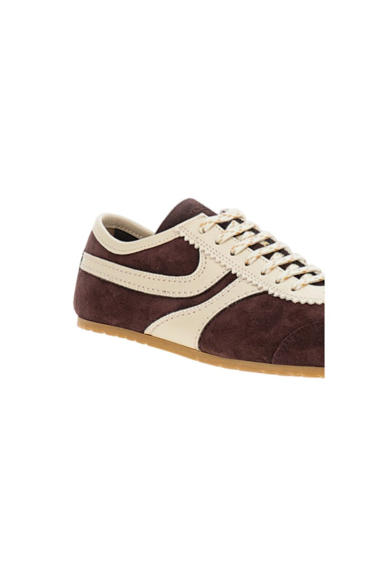 Dries Van Noten Brown Viola Low-Profile Suede Leather Sneakers