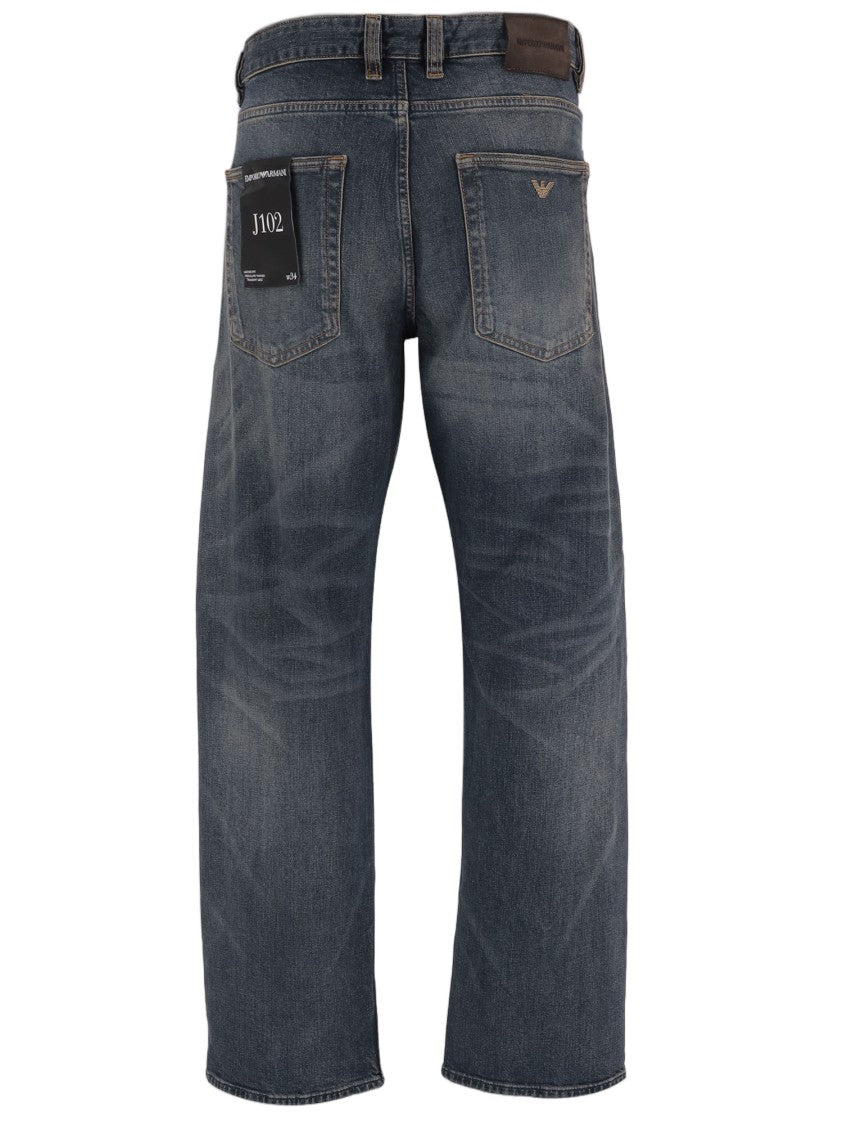 Emporio Armani Straight-Leg Denim Jeans With Classic Five-Pocket Design