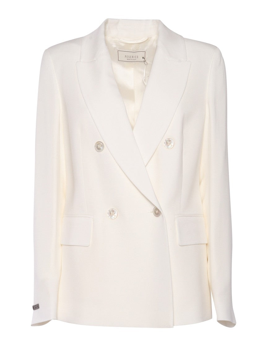 Peserico Double-Breasted Tailored Jacket With Classic Lapel