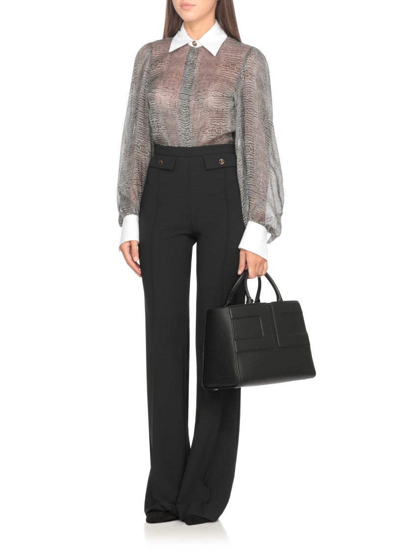 Elisabetta Franchi Structured Black Handbag