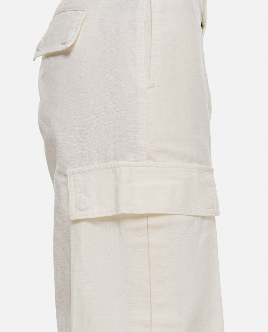 Frame Wide Leg Cargo Denim Pants