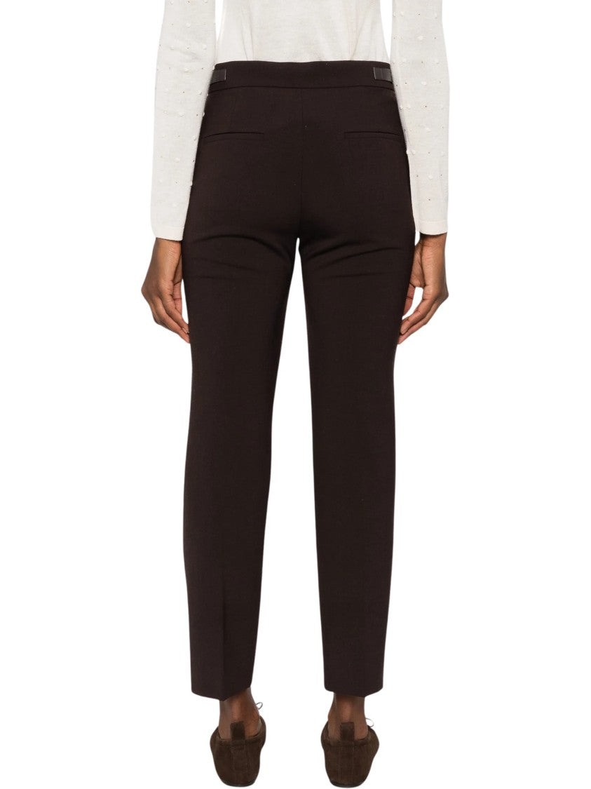 Max Mara Straight-Leg Trousers With Decorative Buckle And Clean Finish