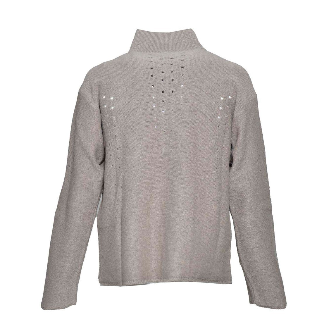 Roa Grey Mohair Knit Polo Sweater