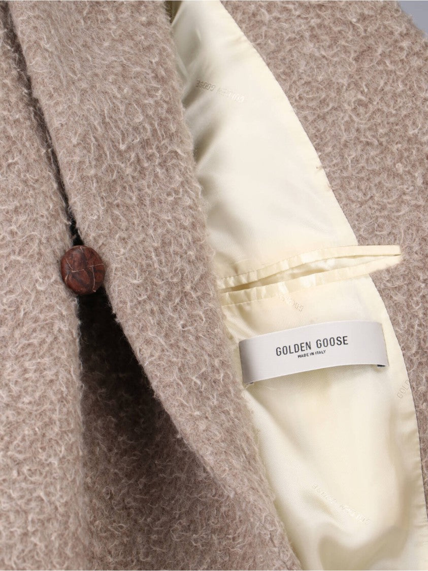 Golden Goose Double-Breasted Coat – Beige