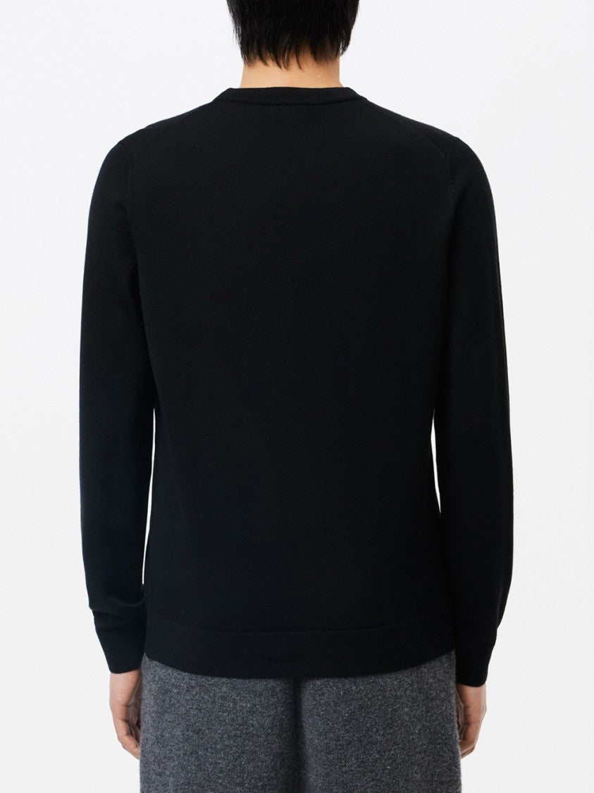 Lacoste Fine-Knit Merino Wool Crewneck Sweater