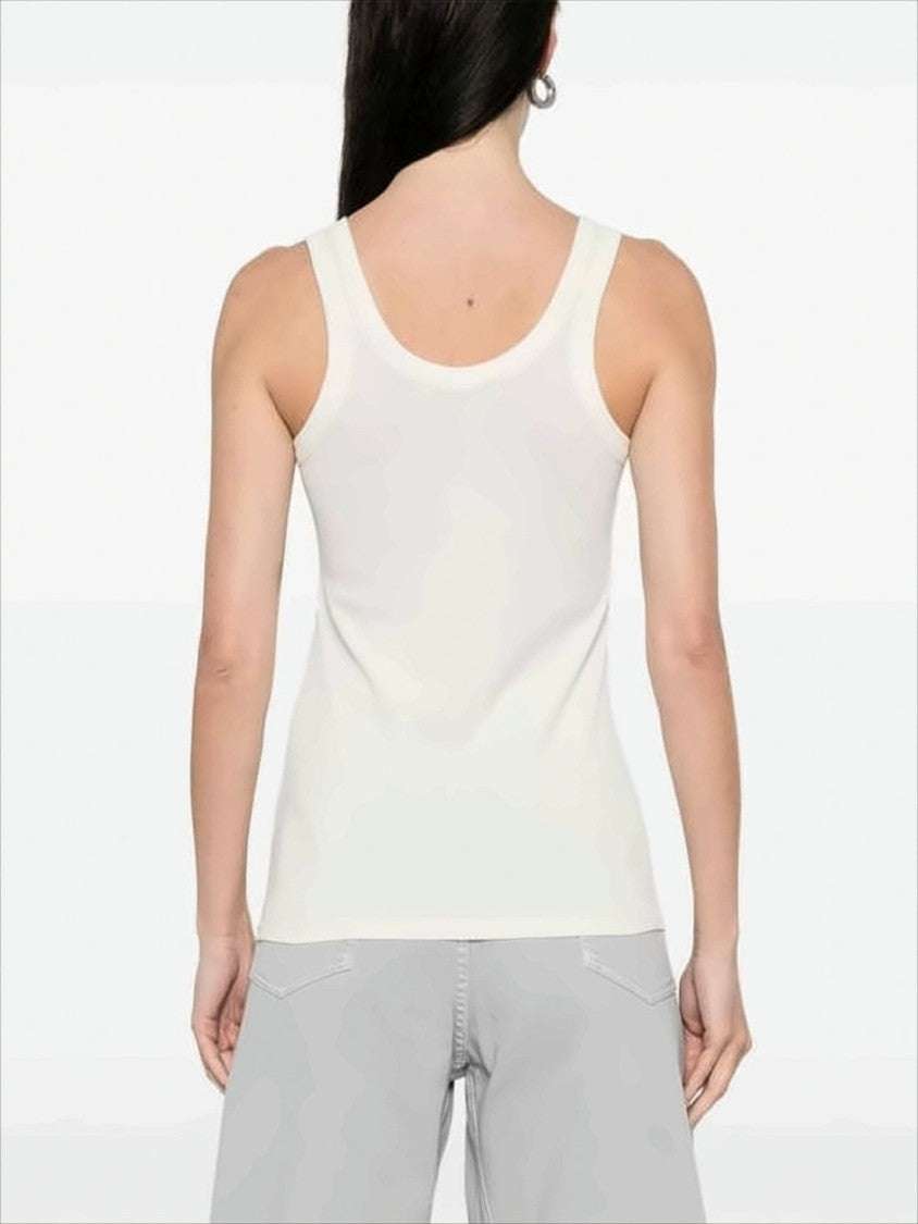 Lemaire Scoop Neck Sleeveless Cotton Tank Top