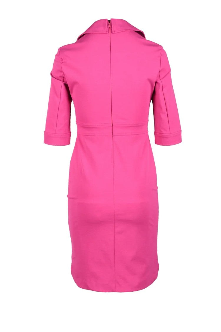 Lvl Level Vibes Level Fuchsia Fitted Cotton-Blend Mini Dress