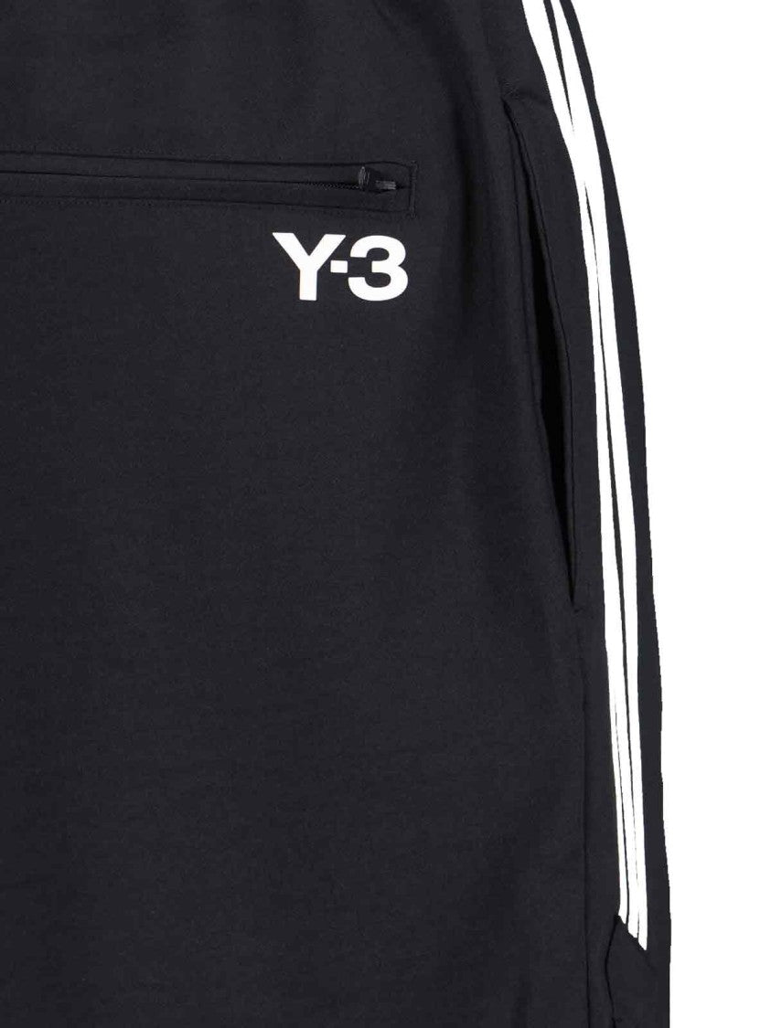 Y-3 Track Pants In Recycled Black Fabric, Elasticated Mid-Rise