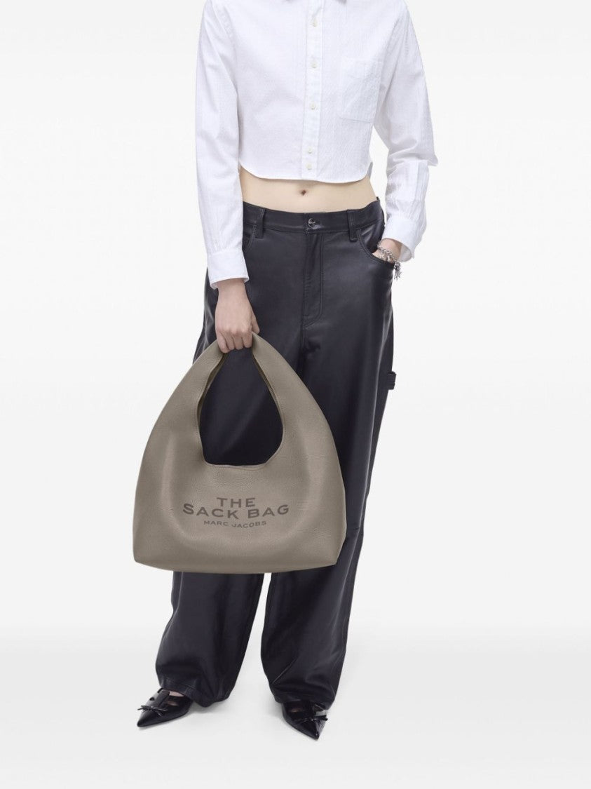 Marc Jacobs Grey Leather Hobo Bag