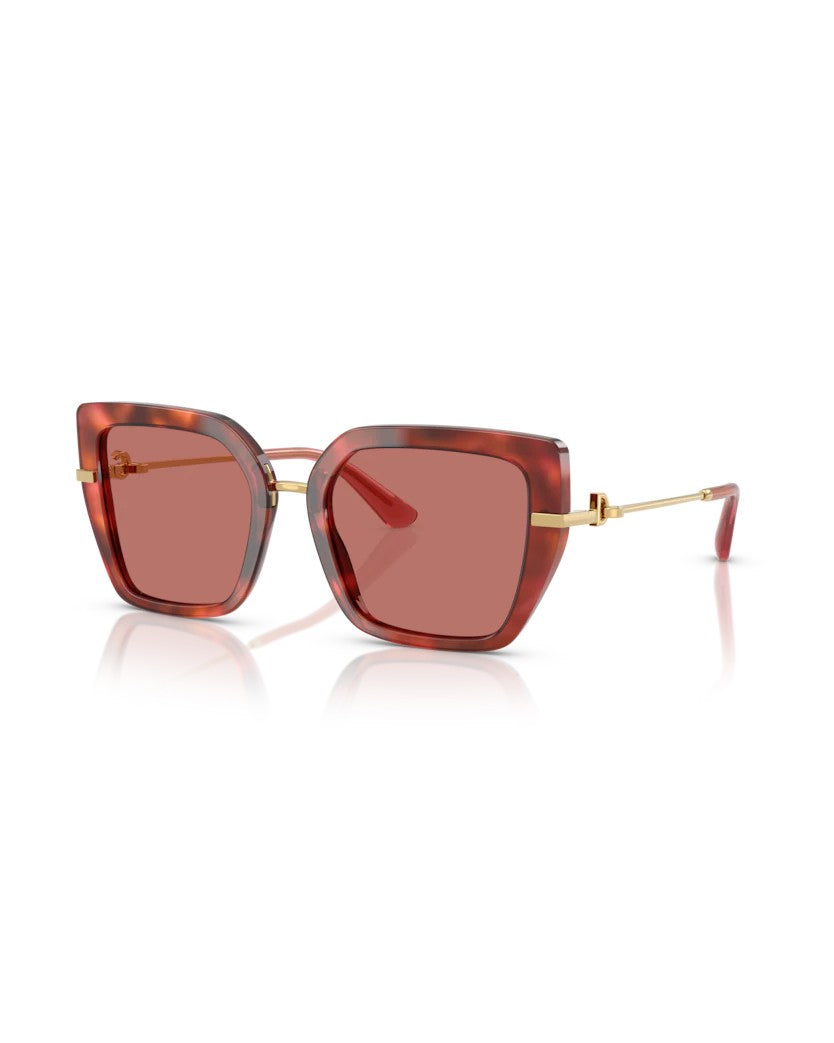Dolce & Gabbana Havana Brown Metal Frame Sunglasses