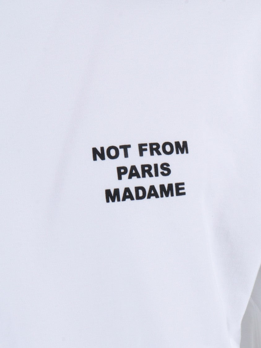 Drôle De Monsieur Optic White Bold Slogan T-Shirt