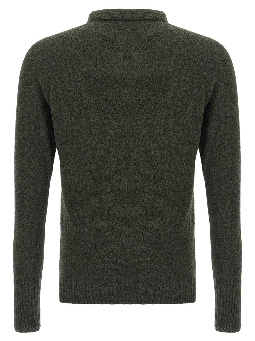 Ma'ry'ya Bouclé Cotton Polo Shirt