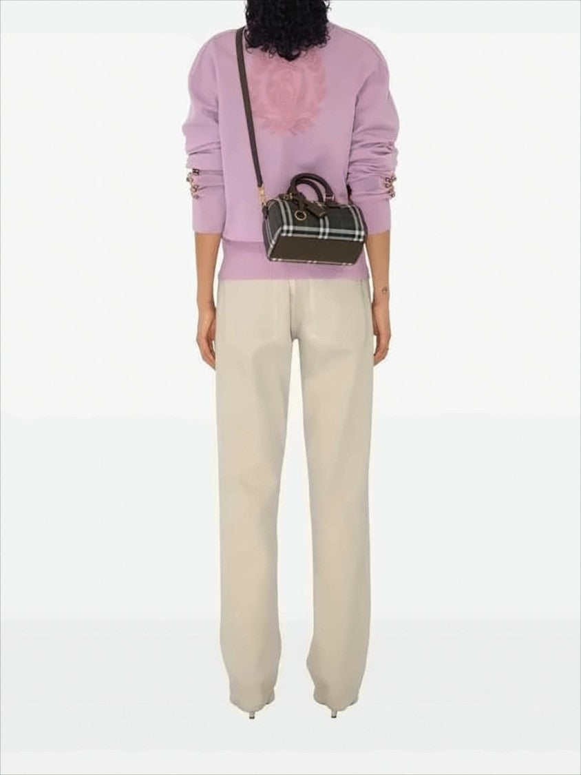 Burberry Structured Check Pattern Tote Bag